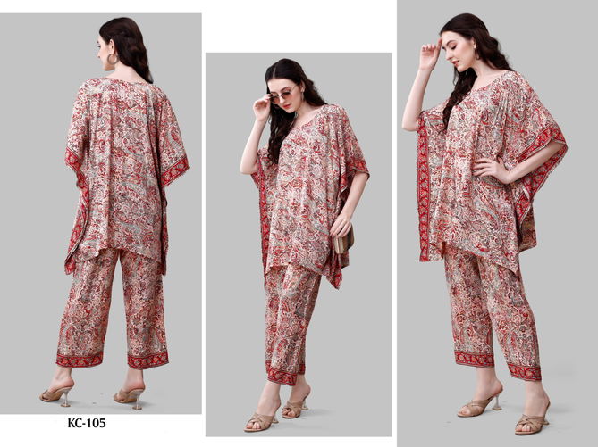 Jelite Kaftan Cord Set Vol 1 Printed Silk Western Clothing Suppliers In India
